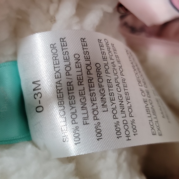 Disney Baby Pink Snowsuit with Minnie Mouse Bow and Ears Size 0-3 Months NWT - Picture 6 of 11